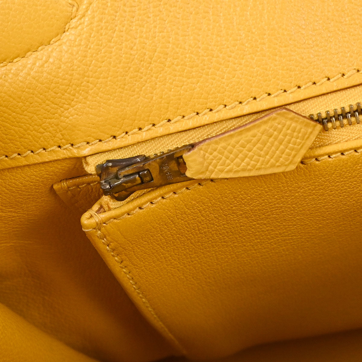 Hermes Jaune Courchevel Birkin 35 Handbag