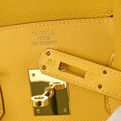 Hermes Jaune Courchevel Birkin 35 Handbag