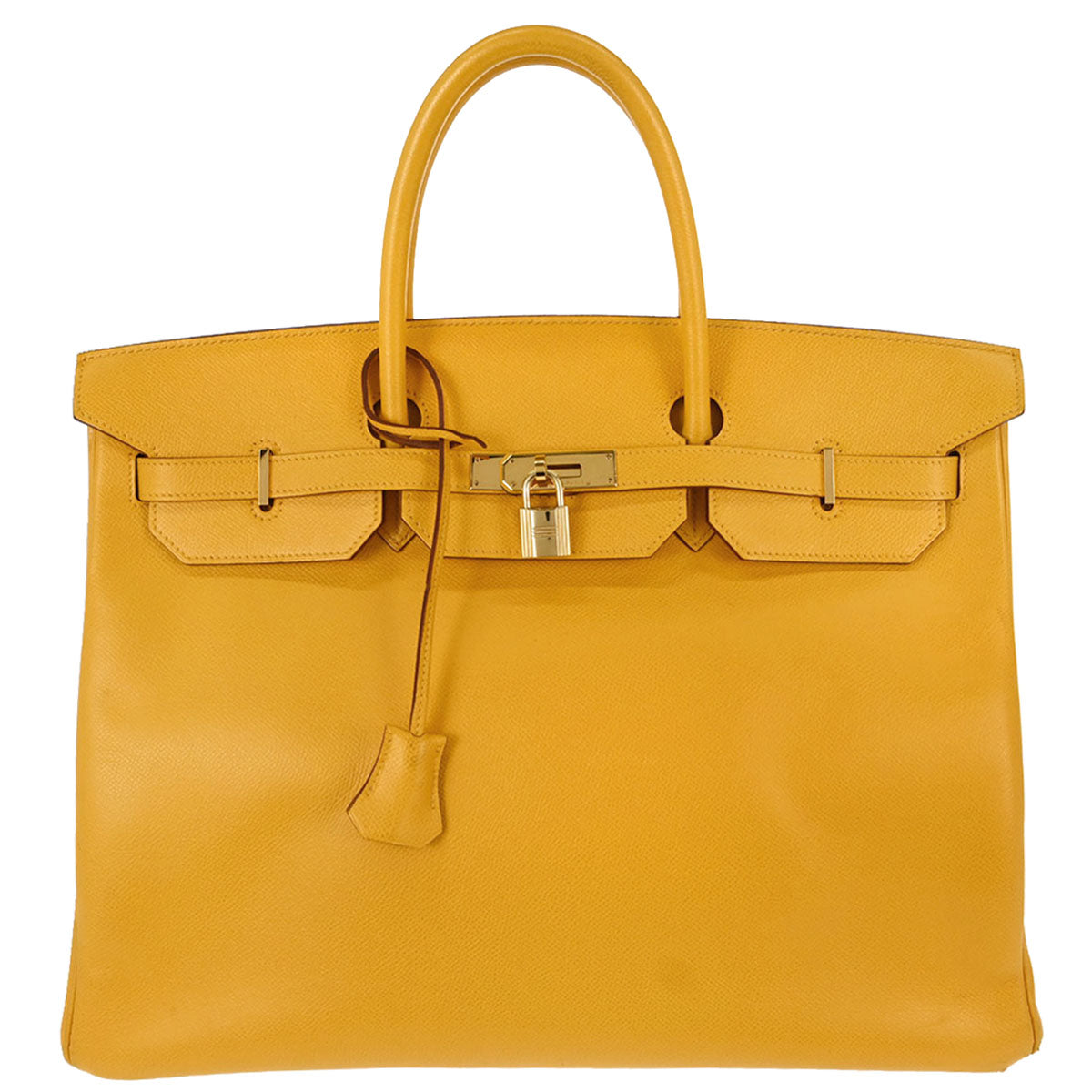 Hermes Jaune Courchevel Birkin 40 Handbag