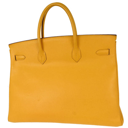 Hermes Jaune Courchevel Birkin 40 Handbag