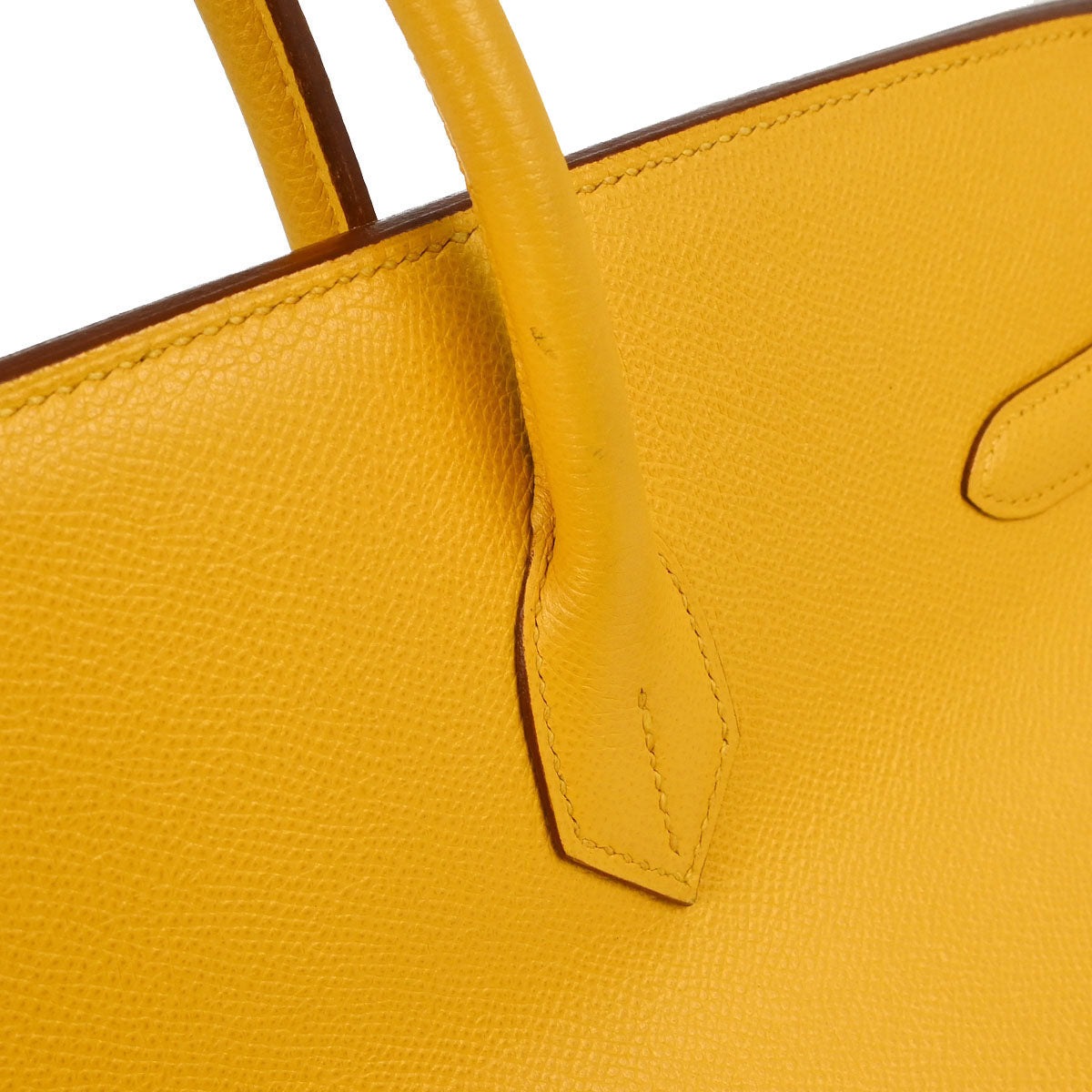 Hermes Jaune Courchevel Birkin 40 Handbag