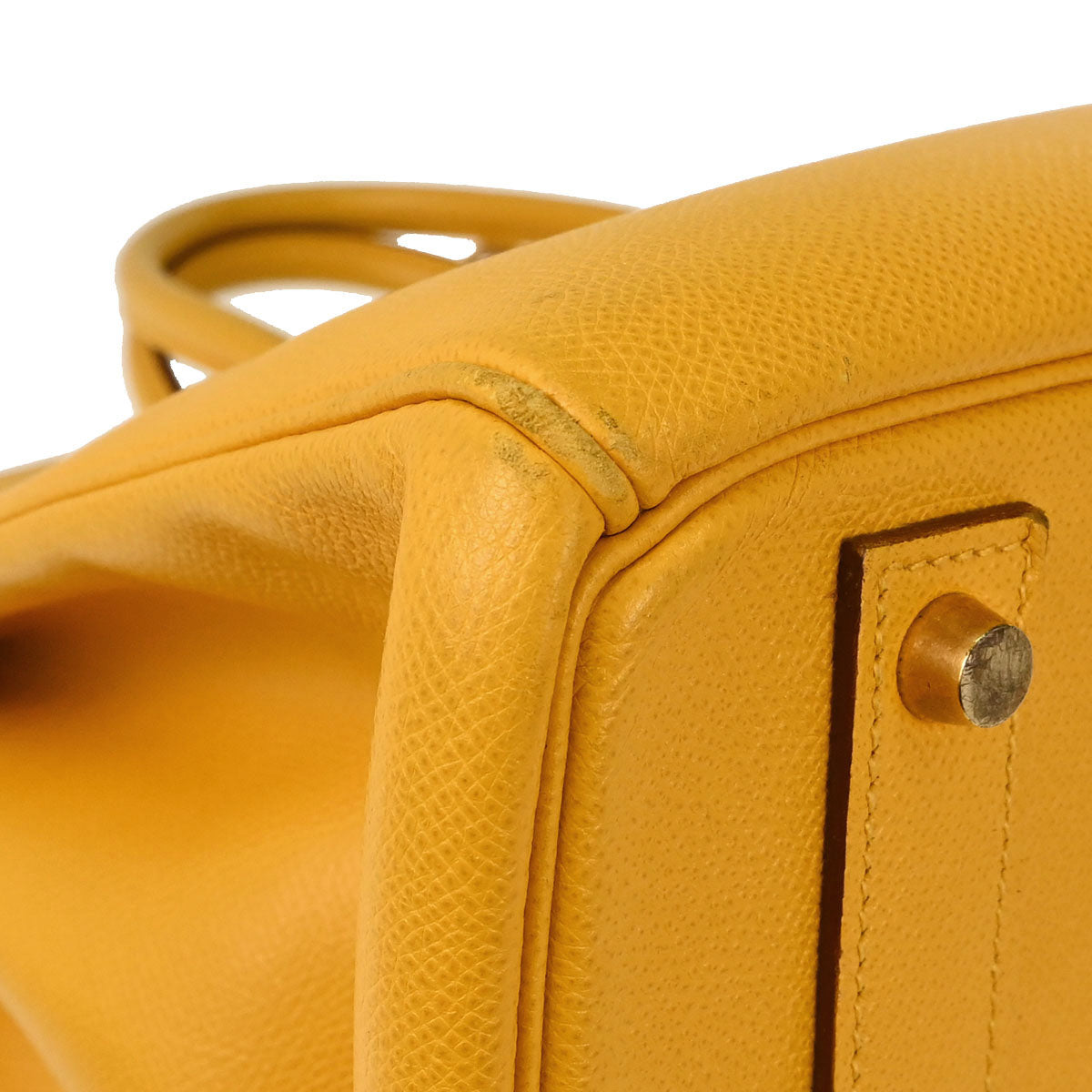 Hermes Jaune Courchevel Birkin 40 Handbag
