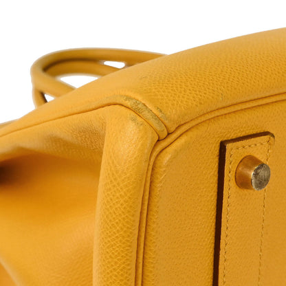 Hermes Jaune Courchevel Birkin 40 Handbag