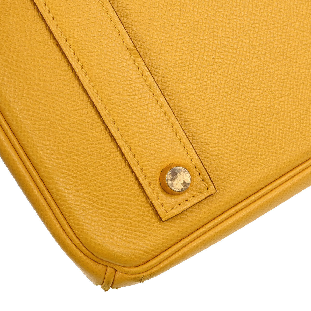 Hermes Jaune Courchevel Birkin 40 Handbag