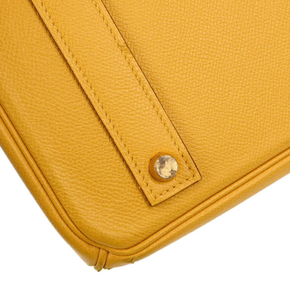 Hermes Jaune Courchevel Birkin 40 Handbag