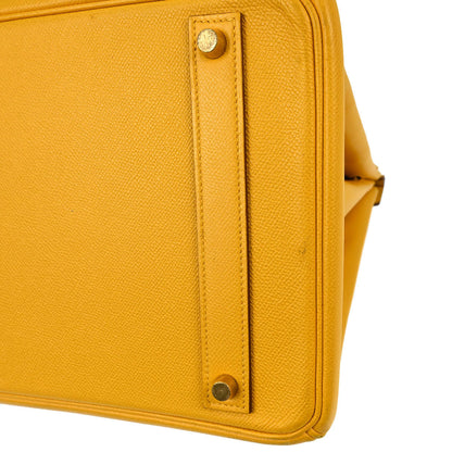 Hermes Jaune Courchevel Birkin 40 Handbag