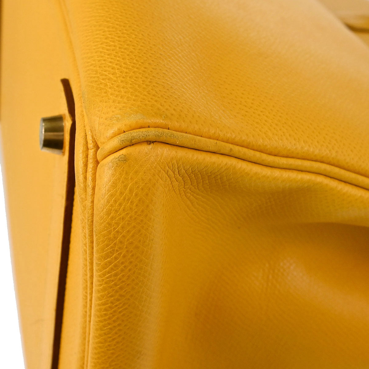 Hermes Jaune Courchevel Birkin 40 Handbag
