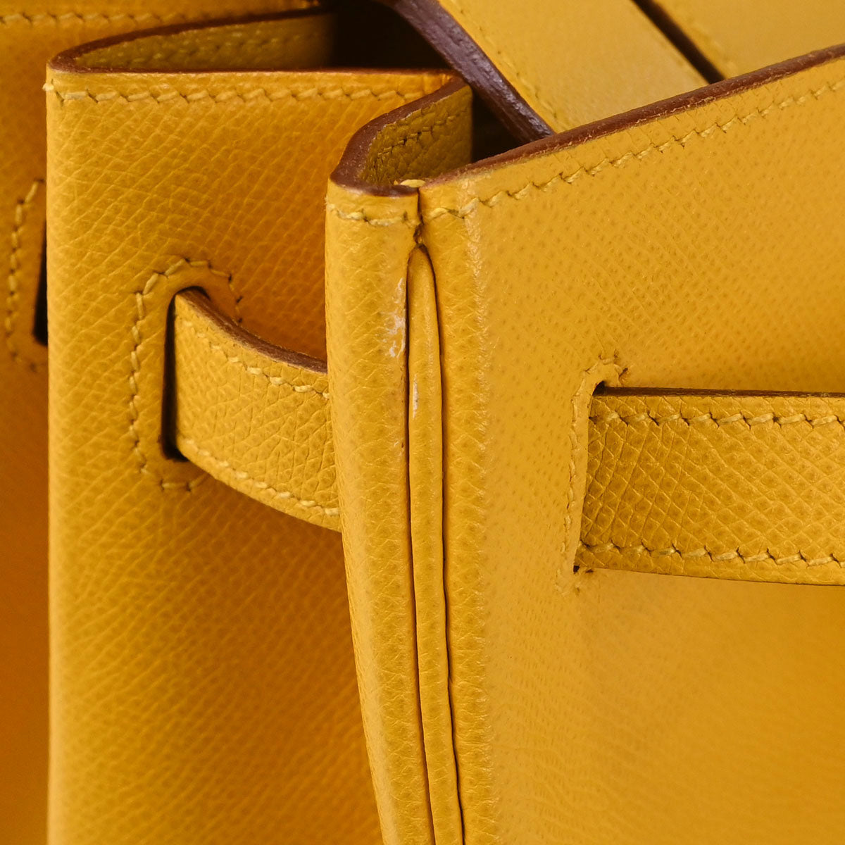 Hermes Jaune Courchevel Birkin 40 Handbag