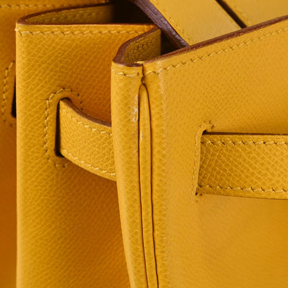 Hermes Jaune Courchevel Birkin 40 Handbag