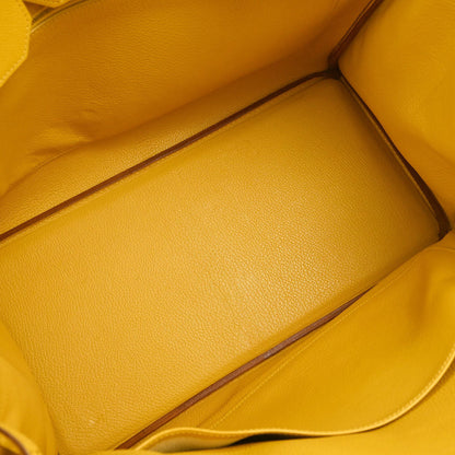 Hermes Jaune Courchevel Birkin 40 Handbag