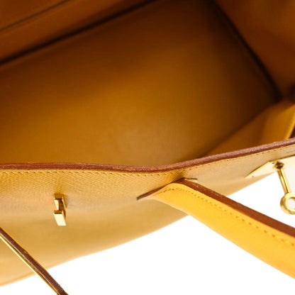 Hermes Jaune Courchevel Birkin 40 Handbag