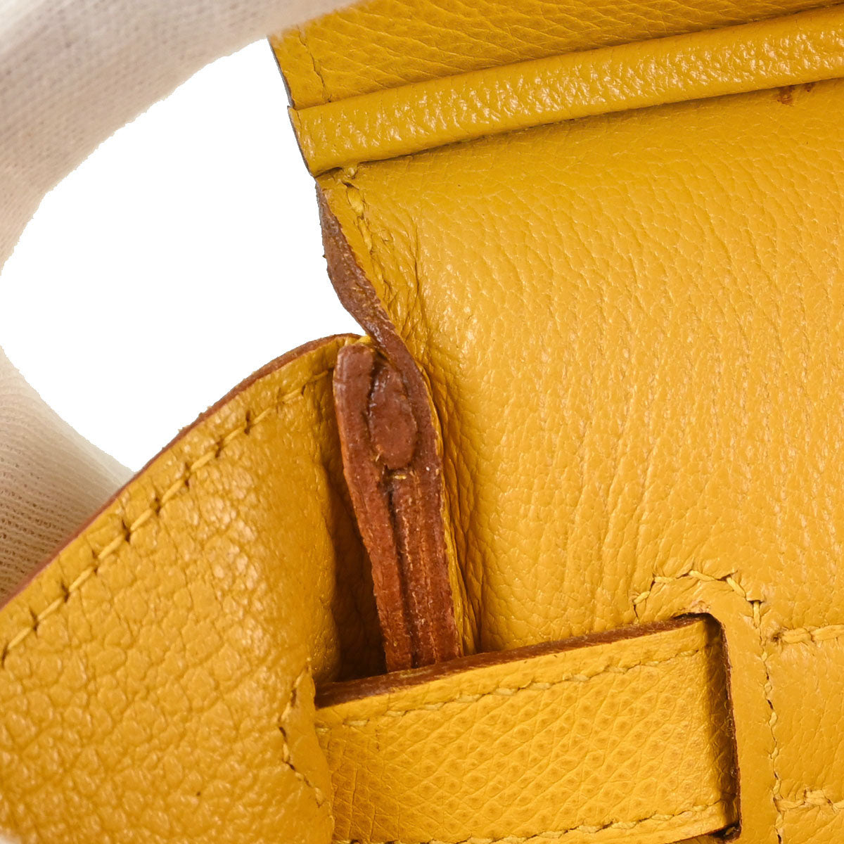 Hermes Jaune Courchevel Birkin 40 Handbag