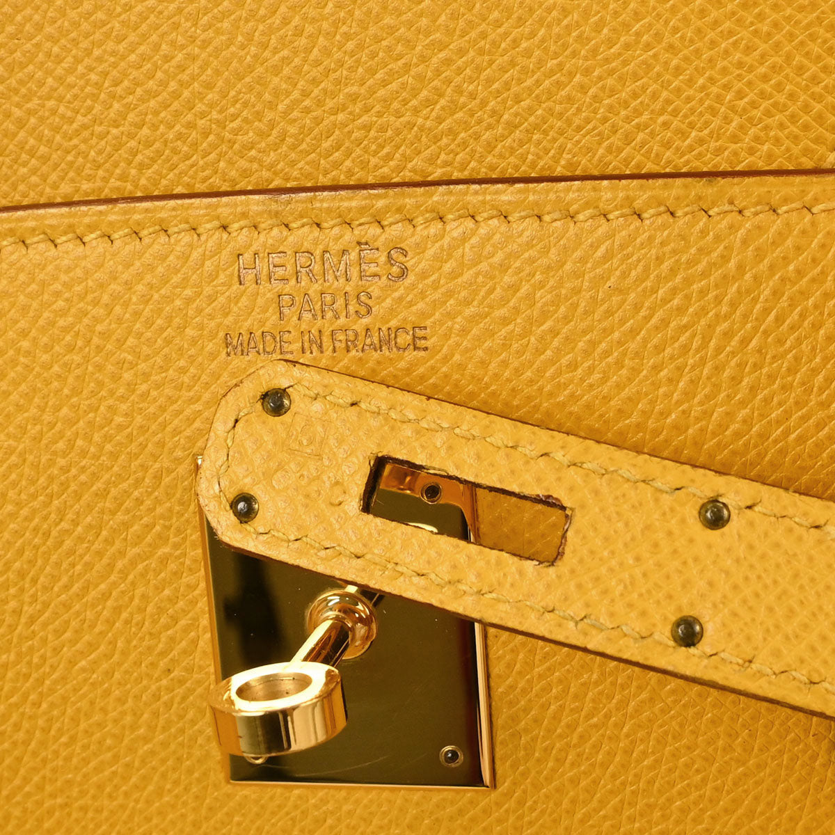 Hermes Jaune Courchevel Birkin 40 Handbag