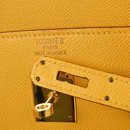 Hermes Jaune Courchevel Birkin 40 Handbag