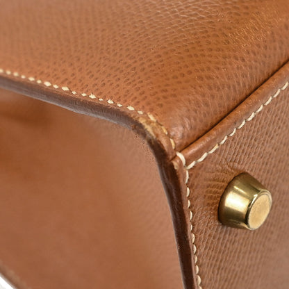 Hermes Gold Courchevel Kelly 28 Sellier 2way Shoulder Handbag