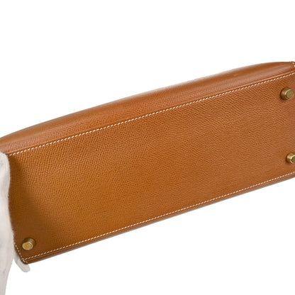 Hermes Gold Courchevel Kelly 28 Sellier 2way Shoulder Handbag
