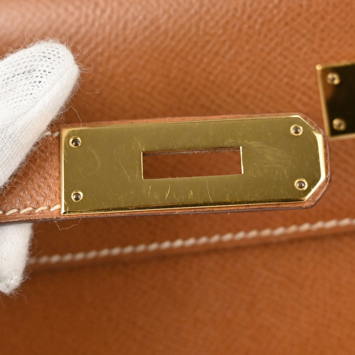 Hermes Gold Courchevel Kelly 28 Sellier 2way Shoulder Handbag