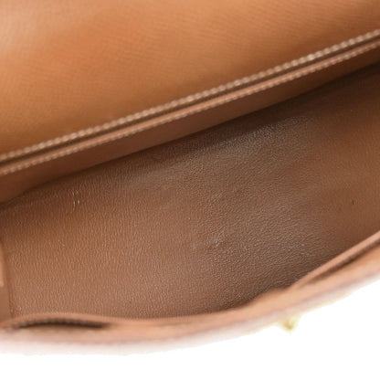 Hermes Gold Courchevel Kelly 28 Sellier 2way Shoulder Handbag