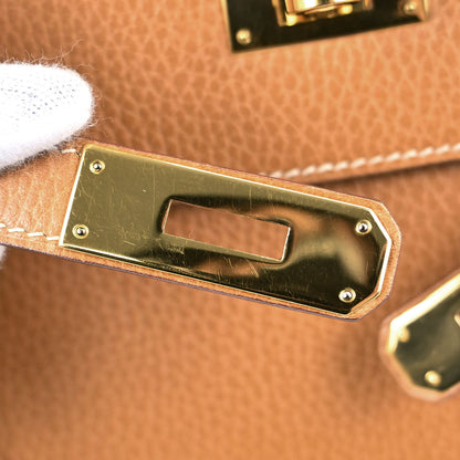 Hermes Natural Ardennes Kelly 32 Sellier 2way Shoulder Handbag