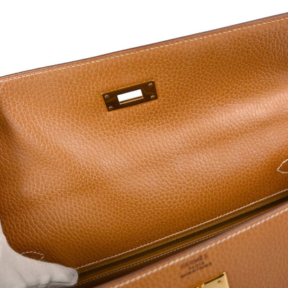 Hermes Natural Ardennes Kelly 32 Sellier 2way Shoulder Handbag