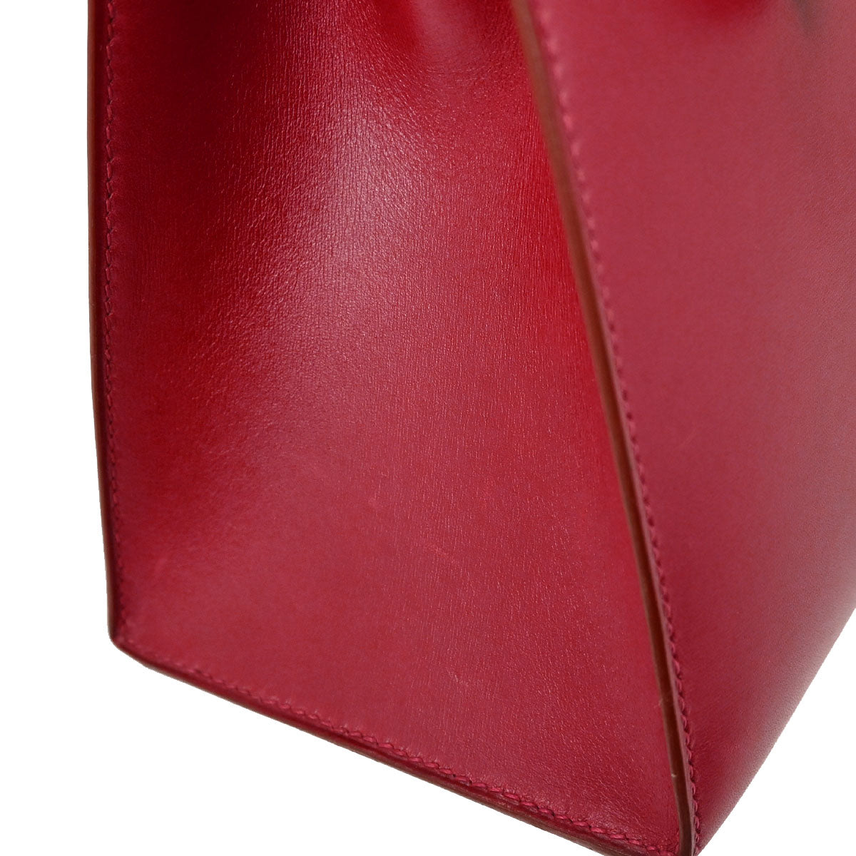 Hermes Vermilion Box Calf Kelly 32 Sellier 2way Shoulder Handbag