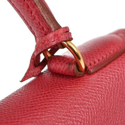 Hermes Rouge Garance Courchevel Kelly 28 Retourne 2way Shoulder Handbag