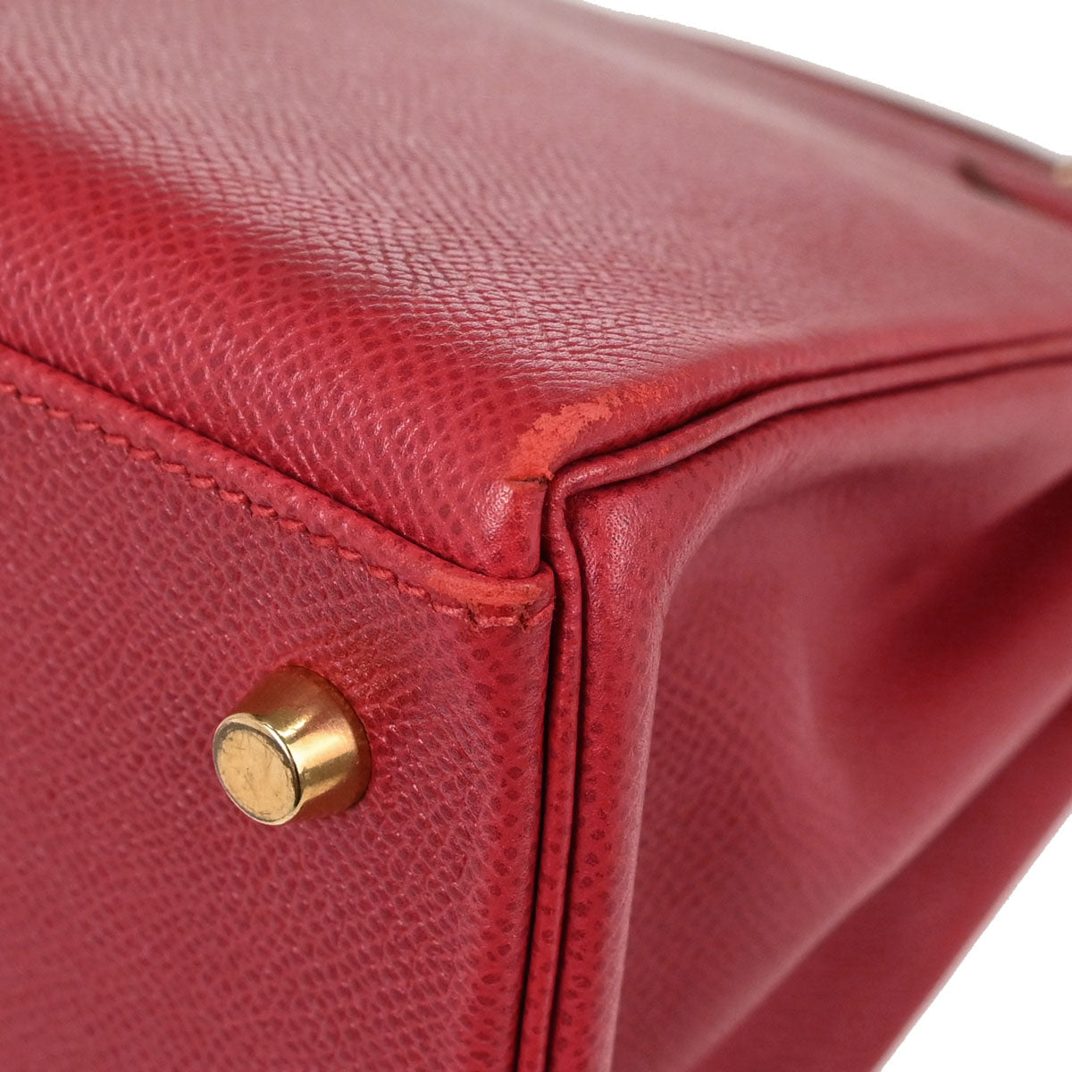 Hermes Rouge Garance Courchevel Kelly 28 Retourne 2way Shoulder Handbag
