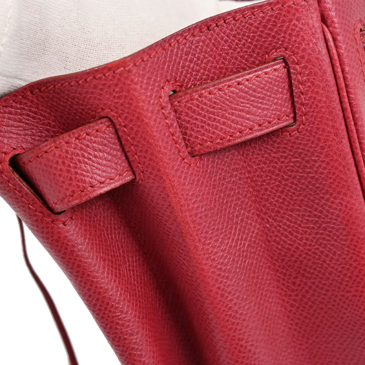 Hermes Rouge Garance Courchevel Kelly 28 Retourne 2way Shoulder Handbag