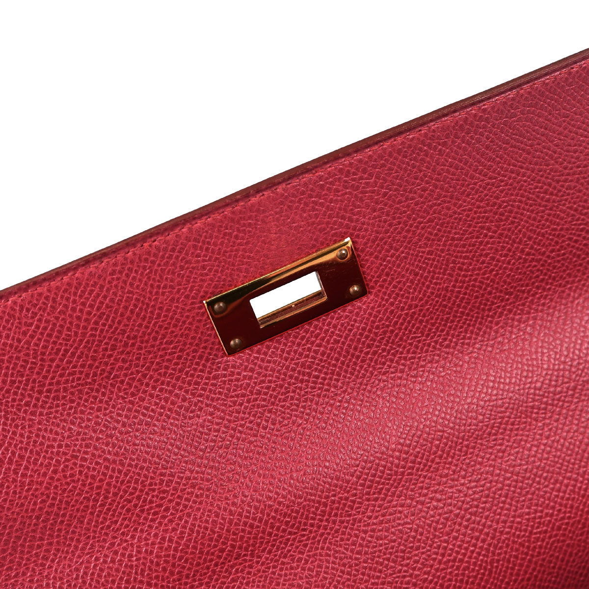 Hermes Rouge Garance Courchevel Kelly 28 Retourne 2way Shoulder Handbag