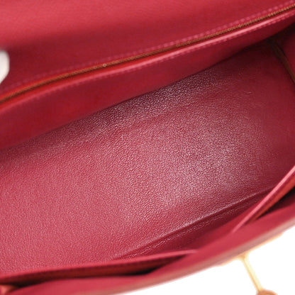 Hermes Rouge Garance Courchevel Kelly 28 Retourne 2way Shoulder Handbag