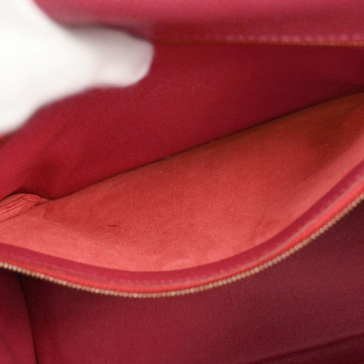 Hermes Rouge Garance Courchevel Kelly 28 Retourne 2way Shoulder Handbag