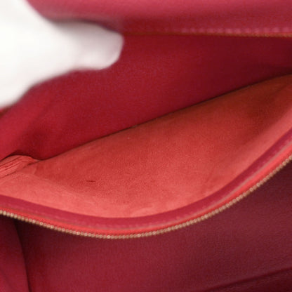 Hermes Rouge Garance Courchevel Kelly 28 Retourne 2way Shoulder Handbag