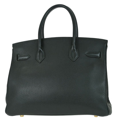 Hermes Green Taurillon Clemence Birkin 30 Handbag