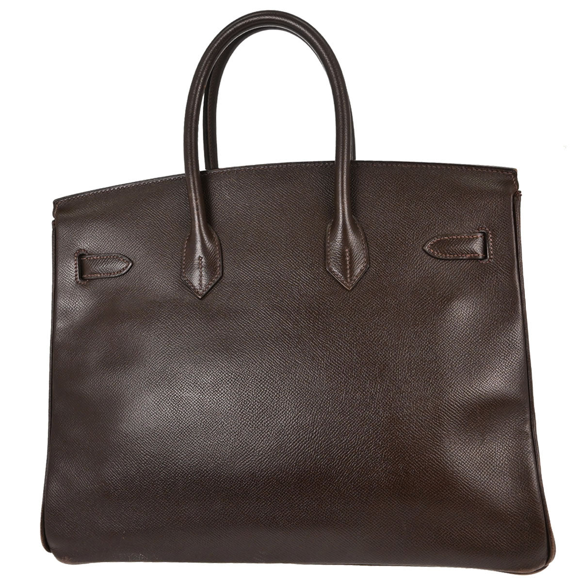Hermes Chocolat Courchevel Birkin 35 Handbag