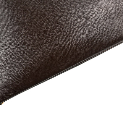 Hermes Chocolat Courchevel Birkin 35 Handbag