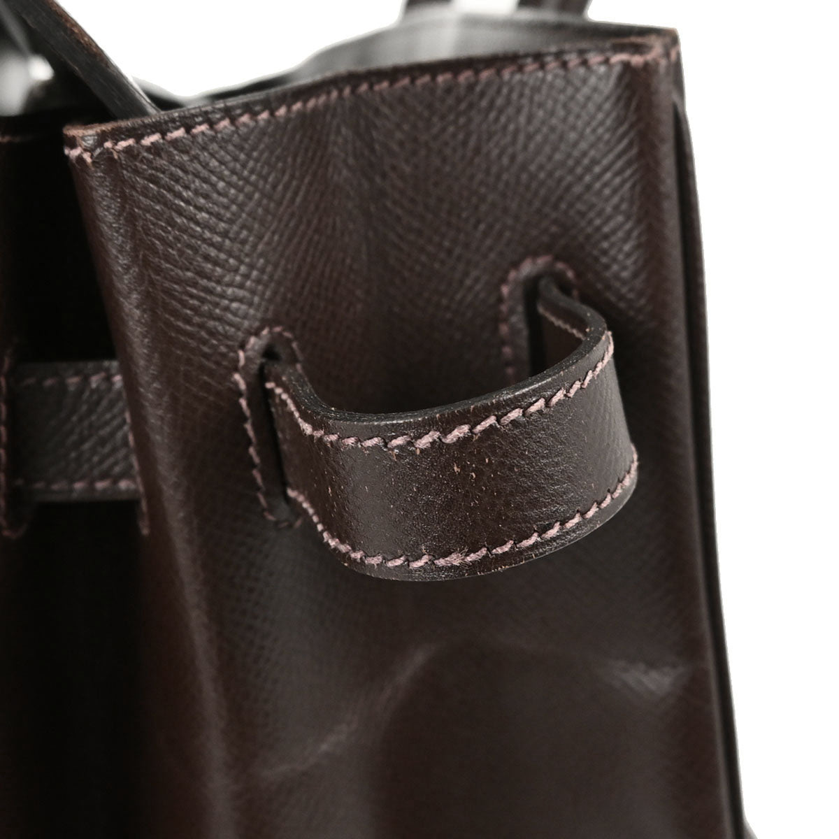 Hermes Chocolat Courchevel Birkin 35 Handbag