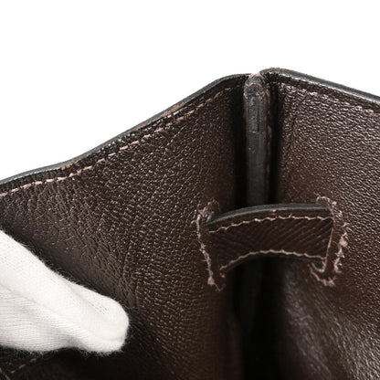 Hermes Chocolat Courchevel Birkin 35 Handbag