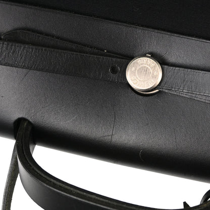 Hermes Black Toile Officier Herbag MM 2 in 1 Handbag