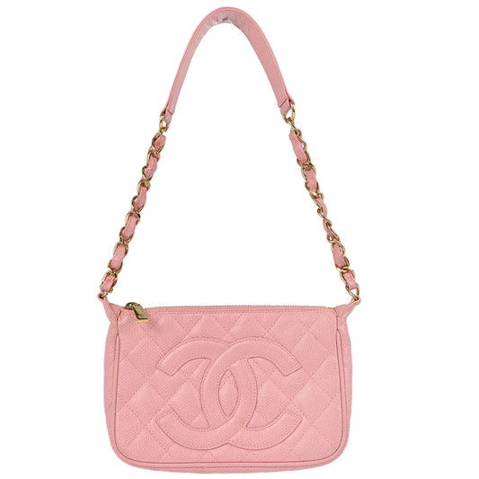 Chanel 2004-2005 Pink Caviar Skin Handbag
