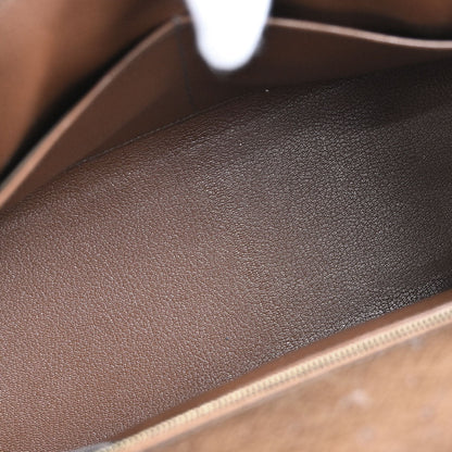 Hermes * Brown Ostrich Kelly 28 Sellier 2way Shoulder Handbag