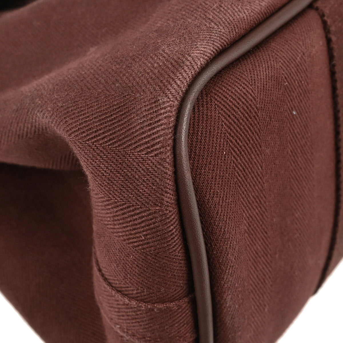 Hermes Brown Toile Chevrons Valparaiso PM Tote Handbag