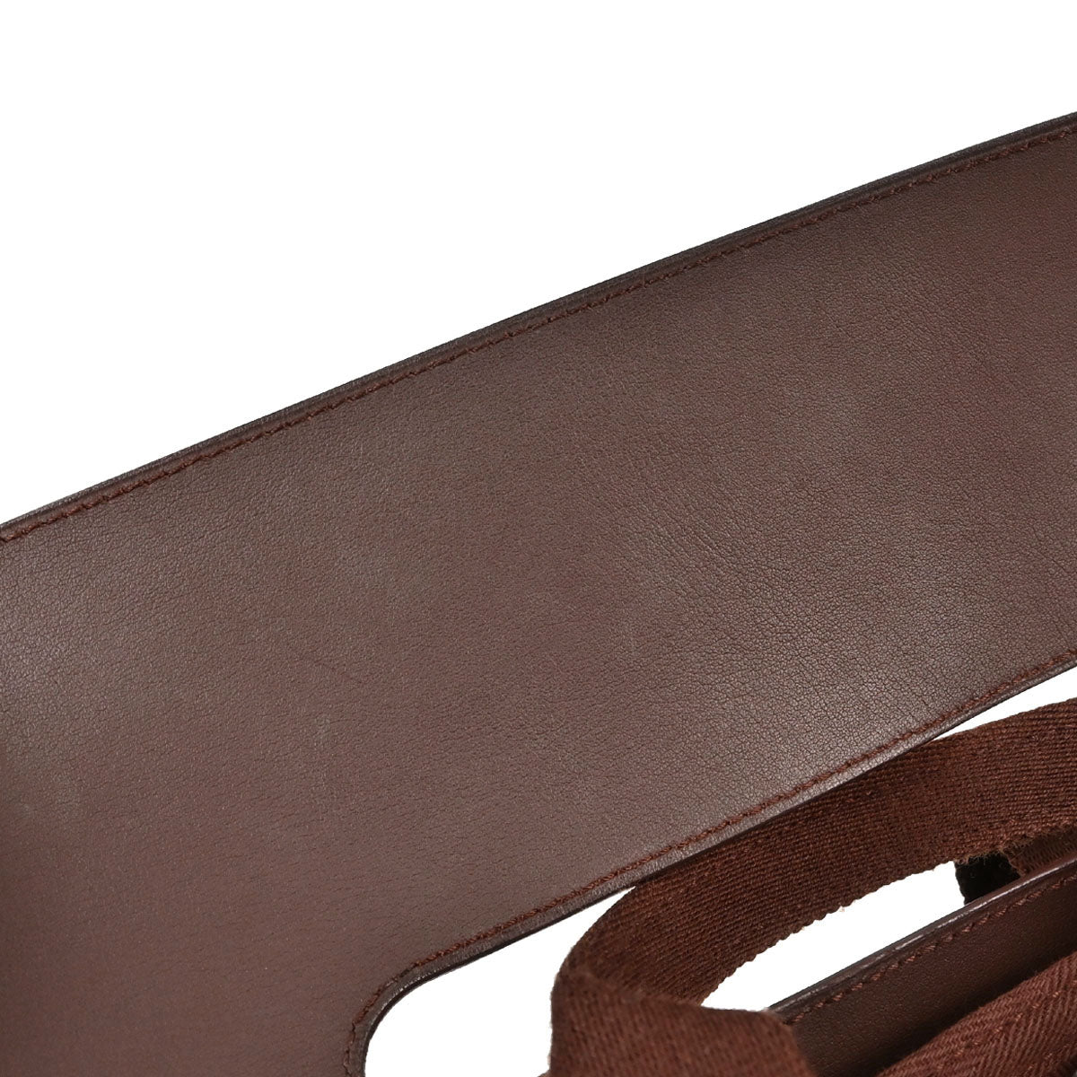 Hermes Brown Toile Chevrons Valparaiso PM Tote Handbag