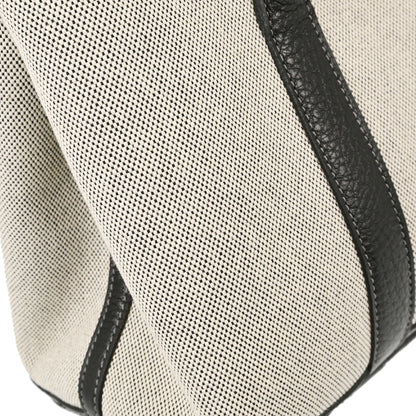 Hermes Beige Toile H Buffalo Garden Party 30 TPM 2way Shoulder Tote Handbag