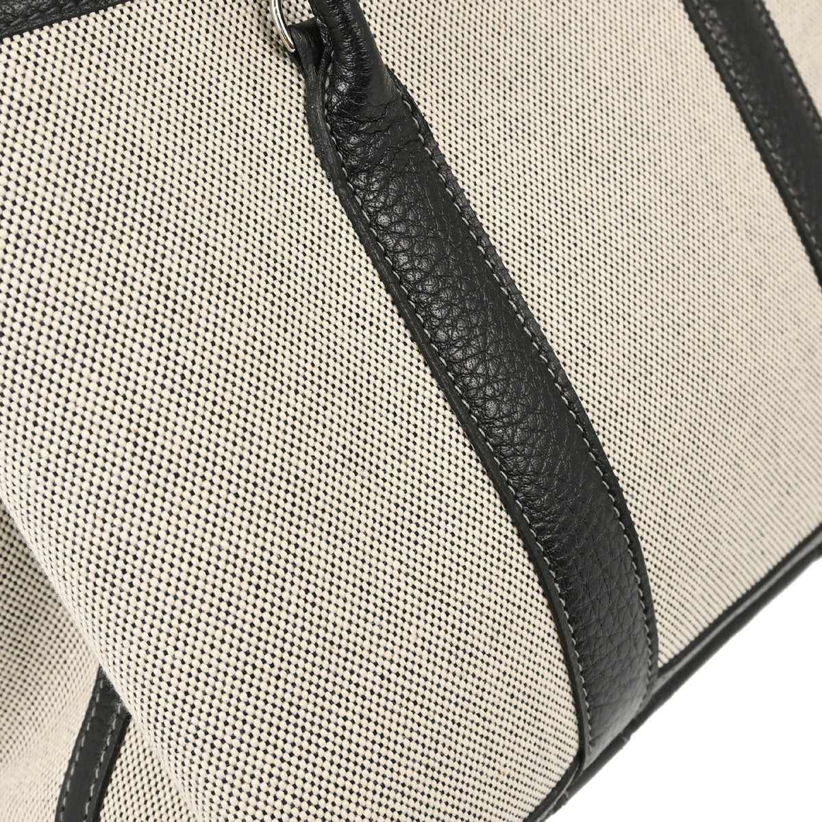 Hermes Beige Toile H Buffalo Garden Party 30 TPM 2way Shoulder Tote Handbag