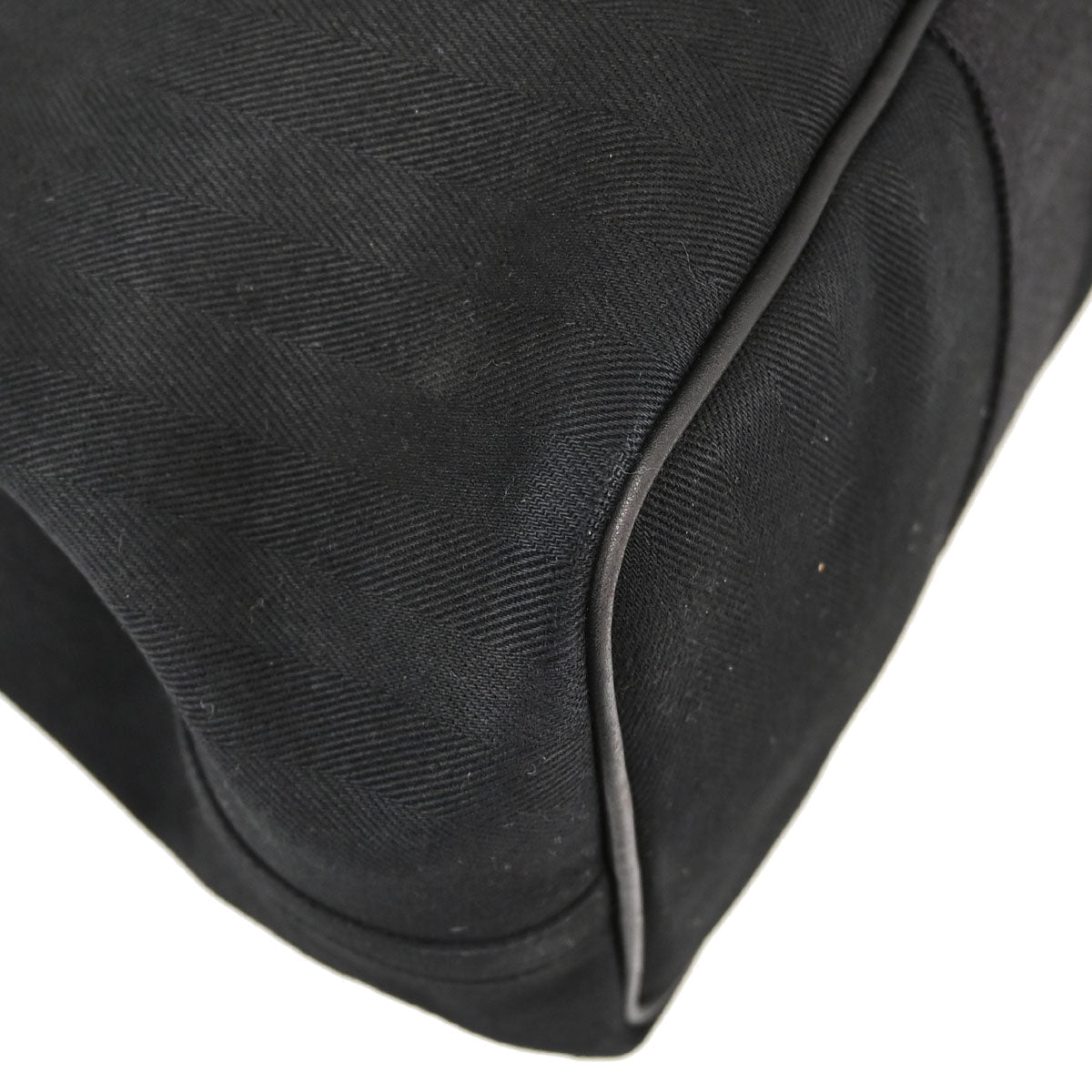 Hermes Black Toile Chevrons Valparaiso GM Tote Handbag
