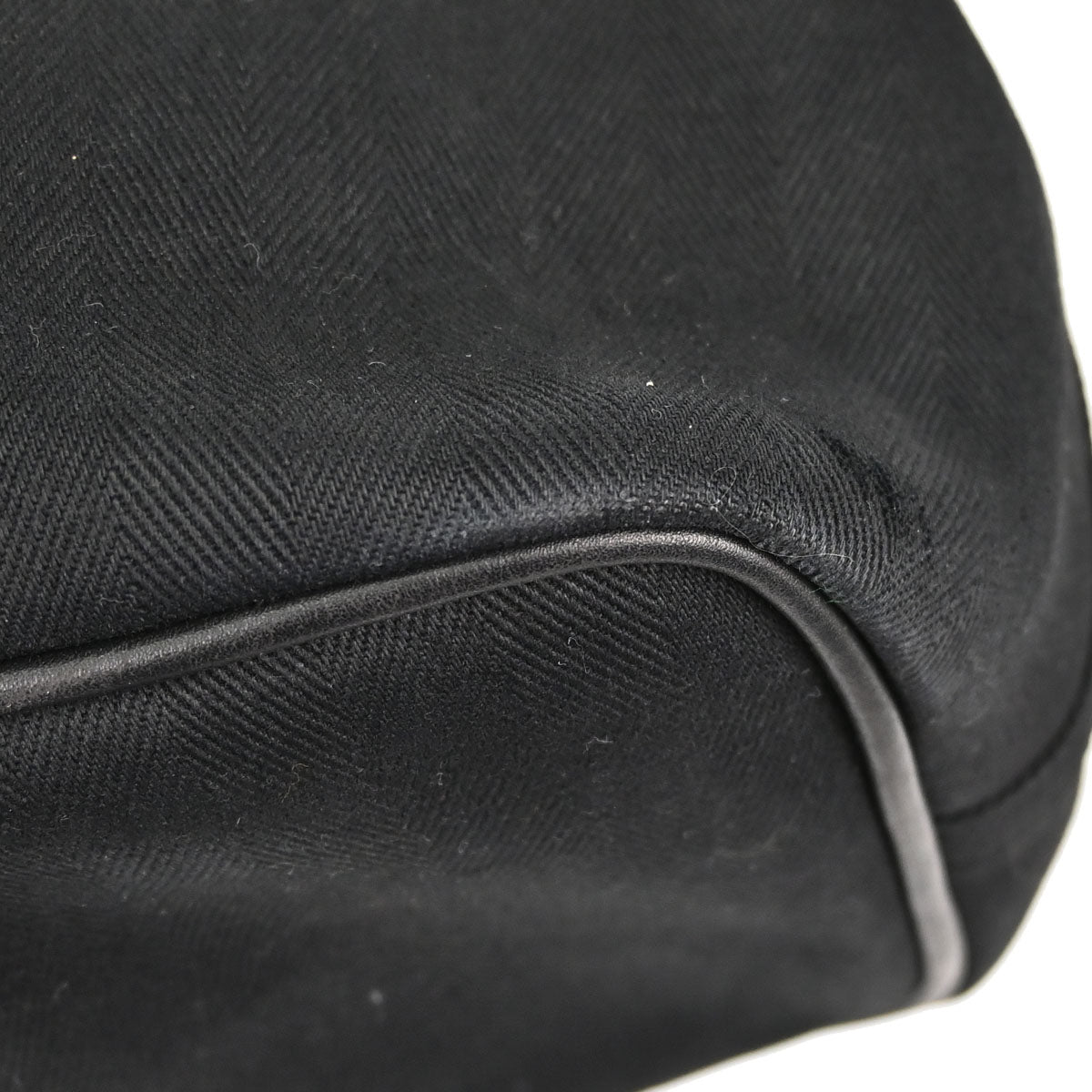 Hermes Black Toile Chevrons Valparaiso GM Tote Handbag