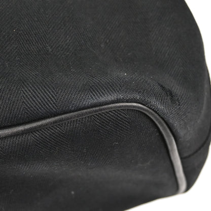 Hermes Black Toile Chevrons Valparaiso GM Tote Handbag