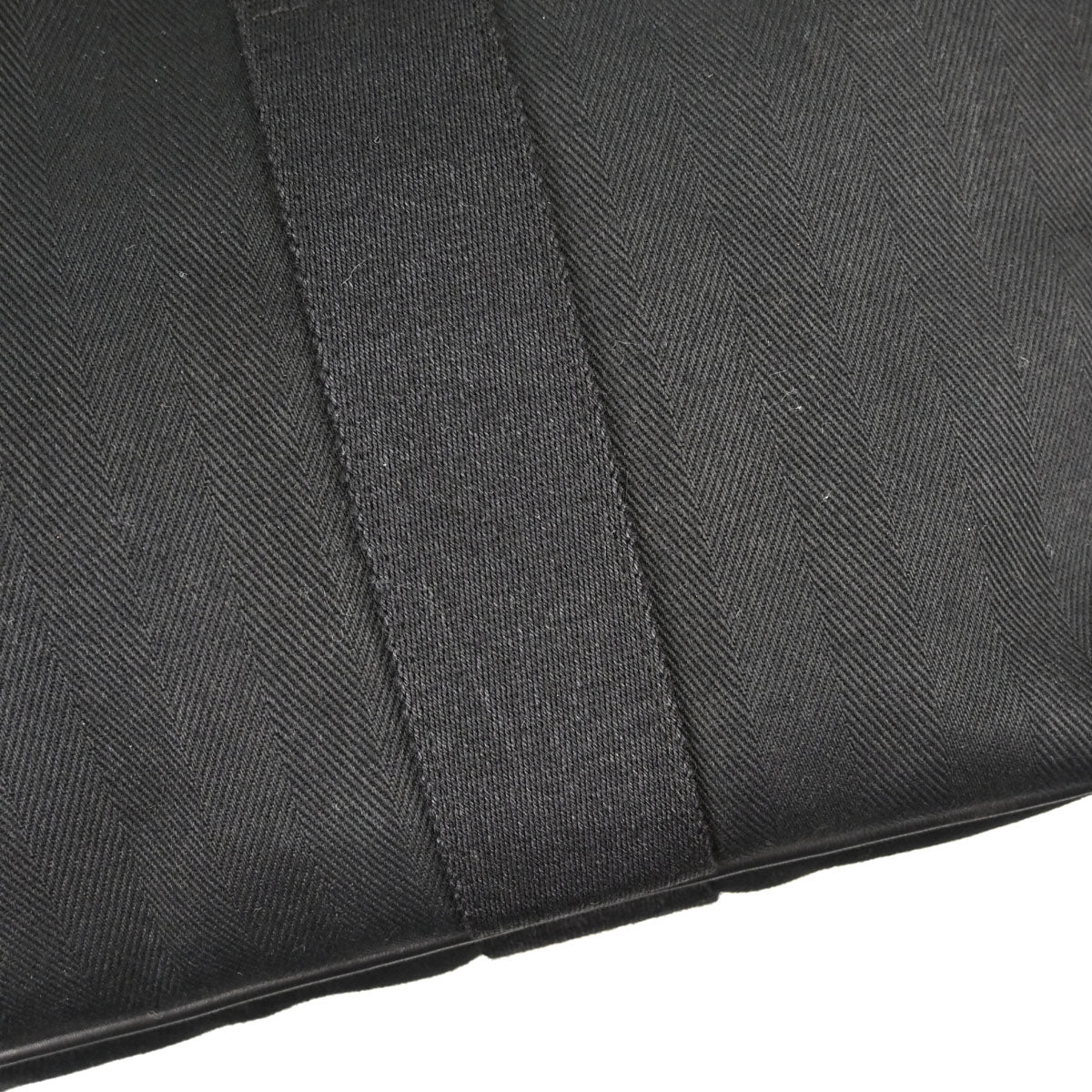 Hermes Black Toile Chevrons Valparaiso GM Tote Handbag