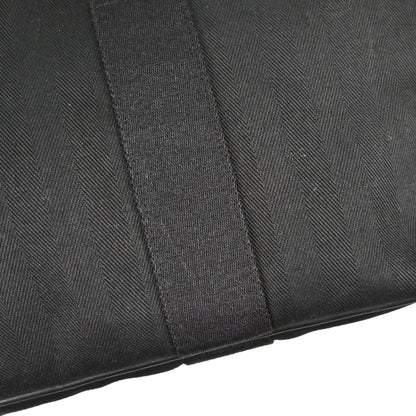 Hermes Black Toile Chevrons Valparaiso GM Tote Handbag
