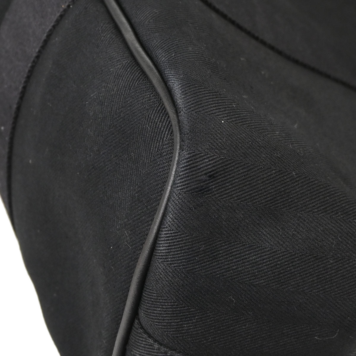 Hermes Black Toile Chevrons Valparaiso GM Tote Handbag
